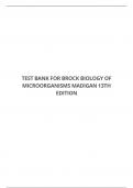 TEST BANK FOR BROCK BIOLOGY OF MICROORGANISMS MADIGAN 13TH EDITION
