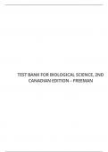 TEST BANK FOR BIOLOGICAL SCIENCE, 2ND CANADIAN EDITION – FREEMAN