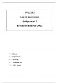 PVL 2602 assignment 1 second semester 2023 law of succession 