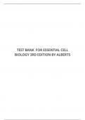 TEST BANK FOR ESSENTIAL CELL BIOLOGY 3RD EDITION BY ALBERTS