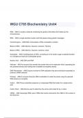 WGU C785 Biochemistry Unit4 Questions &  Answers 2023 ( A+ GRADED 100% VERIFIED)