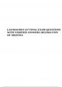 LAS MAS MUS 337  FINAL EXAM QUESTIONS WITH VERIFIED ANSWERS 2023/2024 | 100% CORRECT