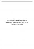 TEST BANK FOR PRINCIPLES OF ANATOMY AND PHYSIOLOGY, 13TH EDITION: TORTORA