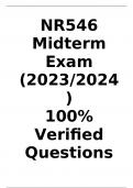 NR546 Midterm Exam (2023/2024) 100% Verified Questions and Answers