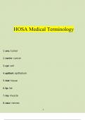 HOSA Medical Terminology 2023 - 2024 (Verified)