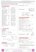 Class notes Physics formulas