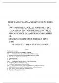 TEST BANK PHARMACOLOGY FOR NURSES:  A   PATHOPHYSIOLOGICAL APPROACH 2ND   CANADIAN 