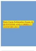 State Farm Estimatics Exam 26 QUESTIONS AND CORRECT ANSWERS 2023.