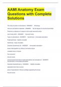 AAMI Anatomy Exam Questions with Complete Solutions 