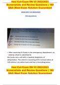 Hesi Exit Exam RN V2 2022/2023Screenshotsand Review Questions (160 Q&A )Best ExamSolution Guaranteed success Graded A+
