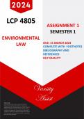 LCP4805-"2024" Assignment 1 - Semester 1 -Due 31 March 2024 - Detailed Footnotes & Biliography "Buy Quality !!"
