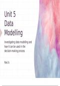 Level 3 IT Unit-5 Data Modelling Learning aim A (Distinction level work)