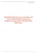 HESI Computerized Adaptive Testing (CAT) Test Bank