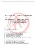 TEST BANK FOR TALARO’S FOUNDATIONS  IN MICROBIOLOGY 11TH EDITION BARRY CHESS LATEST UPDATES  QUESTION AND ANSWERS
