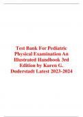 Test Bank For Pediatric Physical Examination An Illustrated Handbook 3rd Edition by Karen G. Duderstadt 