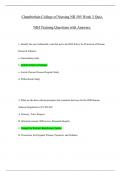 NR 505 Week 3 Quiz NIH Training Questions & Answers.