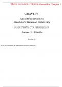 Gravity An Introduction to Einstein's General Relativity, Revised and Corrected 2021 Edition (v 1.2), By James B. Hartle (Solution Manual)