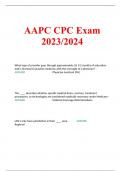 AAPC CPC Exam 2023/2024