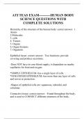 ATI TEAS EXAM----------HUMAN BODY SCIENCE QUESTIONS WITH COMPLETE SOLUTIONS