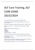 ALF Core Training, ALF  CORE EXAM 2023//2024