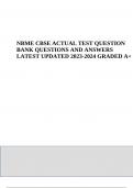 NBME EXAM QUESTIONS AND ANSWERS | TEST QUESTION BANK | LATEST UPDATED 2023-2024 (GRADED A+)