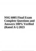 NSG 6005 Final Exam Questions With Answers 100% Verified 2023/2024