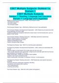 CSET Spanish Subtest I-V| Questions with 100% Correct Answers