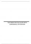 TEST BANK FOR CALCULATE WITH CONFIDENCE 6TH EDITION