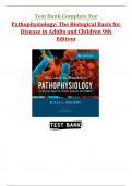 Test Bank For Pathophysiology 9th Edition McCance ,All Chapters 1- 50
