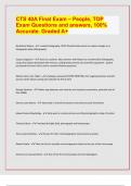 CTS 40A Final Exam – People, TOP Exam Questions and answers, 100% Accurate. Graded A+
