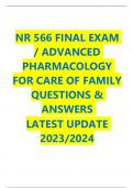 NR 566 FINAL EXAM  / ADVANCED PHARMACOLOGY FOR CARE OF FAMILY QUESTIONS &  ANSWERS LATEST UPDATE  2023/2024 1. When is it safe to use progestin for hormone replacement therapy? Management of dysfunctional uterine bleeding, amenorrhea & endometriosis 2. Wh