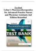 Test Bank Lehne’s Pharmacotherapeutics for Advanced Practice Nurses and Physician Assistants 2nd Edition Rosenthal Test Bank All Chapters (1-92)| A+ ULTIMATE GUIDE 2021