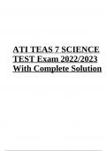 ATI TEAS 7 SCIENCE Exam Questions With Complete Solution | Latest Update 2023/2024 (GRADED)