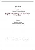Test Bank For Cognitive Psychology and Instruction 5th Edition All Chapters - 9780132368971
