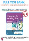 Test Bank For Concepts for Nursing Practice 3rd Edition By Jean Foret Giddens | 2022-2023 | 9780323581936 | Chapter  1-57  | Complete Questions And Answers A+