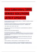 Ascp Laboratory 100% VERIIED SOLUTIONS  LATELY UPDATED
