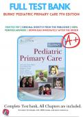 Test Bank For Burns Pediatric Primary Care 7th Edition Maaks 9780323581967 Chapter 1-46 | Complete Questions And Answers A+