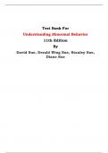 Test Bank For Understanding Abnormal Behavior 11th Edition By David Sue, Derald Wing Sue, Stanley Sue, Diane Sue | All Chapters, Latest Edition|