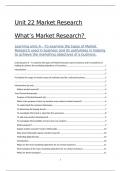 Unit 22 Market Research Assignment 1