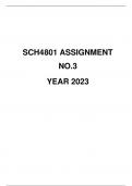 SCH4801 ASSIGNMENT NO.3 YEAR 2023