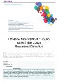  LCP4804 ASSIGNMENT 1 (QUIZ) ANSWERS SEMESTER 2 2023