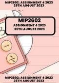 MIP2602 Assignment 4 Answers in detail Due 25th August 2023 - ACE This Assignment!!!