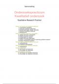 ONDERZOEKSPRACTICUM KWALITATIEF ONDERZOEK PB1612, Open Universiteit, samenvatting 'Qualitative Reasearch Practice' van Ritchie, Lewis, McNaughton, Nicholls en Ormston