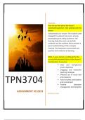 TPN3704 ASSIGNMENT 50 (PORTFOLIO) 2023