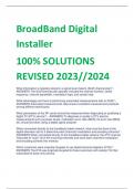 BroadBand Digital  Installer 100% SOLUTIONS  REVISED 2023//2024