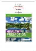 Test Bank - Health Promotion  Throughout the Life Span  9th Edition By Carole Edelman | Chapter 1 – 25, Complete Guide 2023|