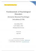 Fundamentals of Psychological Disorders (formerly Abnormal Psychology) 3rd edition (5-TR)