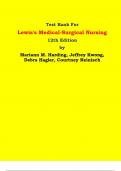 Test Bank - Lewis's Medical-Surgical Nursing 12th Edition by Mariann M. Harding, Jeffrey Kwong, Debra Hagler, Courtney Reinisch | Chapter 1 – 69, Latest Edition|