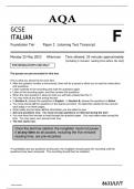 AQA GCSE ITALIAN-G-TEST TRANSCRIPT-8633-LF-15May23-Foundation Tier Paper 1 Listening Test Transcript