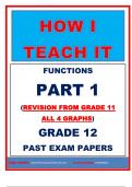 maths functions revision grade 12